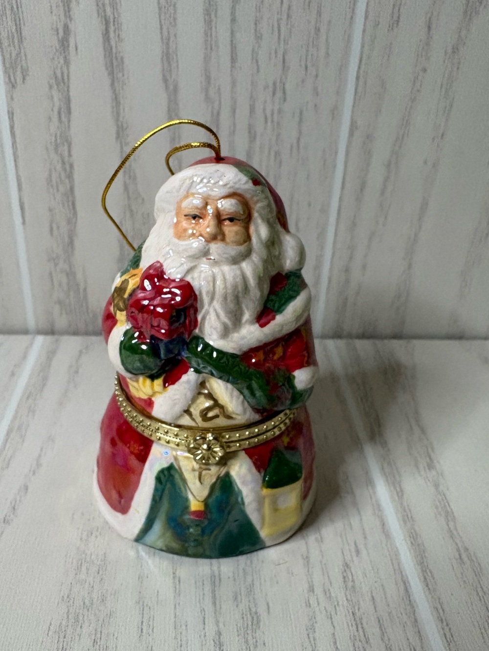 MR.CHRISTMAS VTG Animated ORNAMENT TRINKET MUSIC BOX Santa Claus